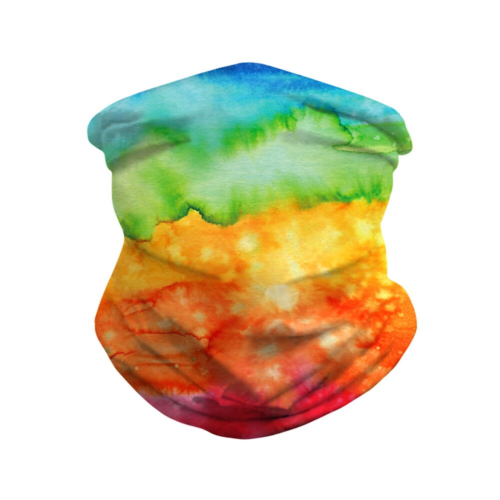 Tie-Dye Gradiënt Afdrukken Mannen En Vrouwen Beanie Hoofdband Hood Masker Hals Gaitere Sjaal Stof Vierkante cap Trend: C