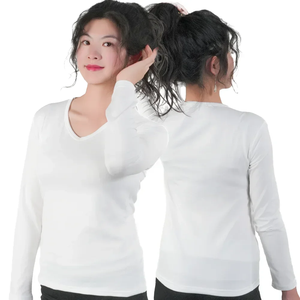 Sexy camisa feminina manga longa estilo coreano magro básico undershirt alta estiramento tshirt topo das mulheres roupas t camisa feminina