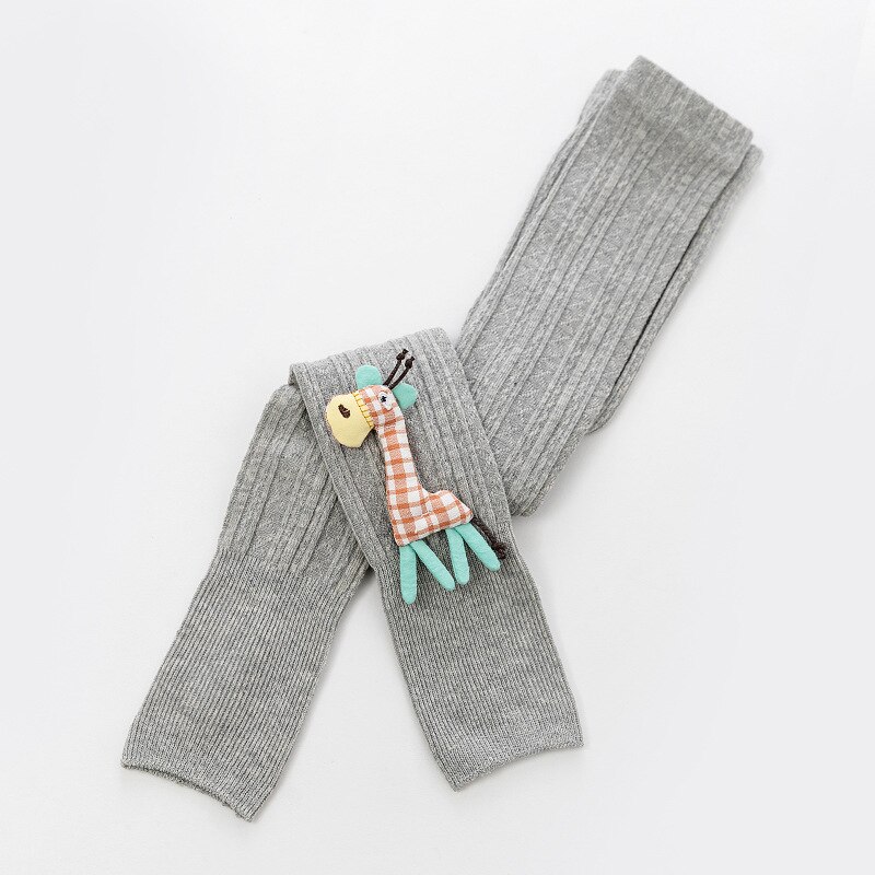 Meisjes Panty Leuke Giraf Zachte Katoen Breien 1-3 Jaar Baby Meisje Panty Winter Herfst Panty Broek Voor peuter Meisje: gray