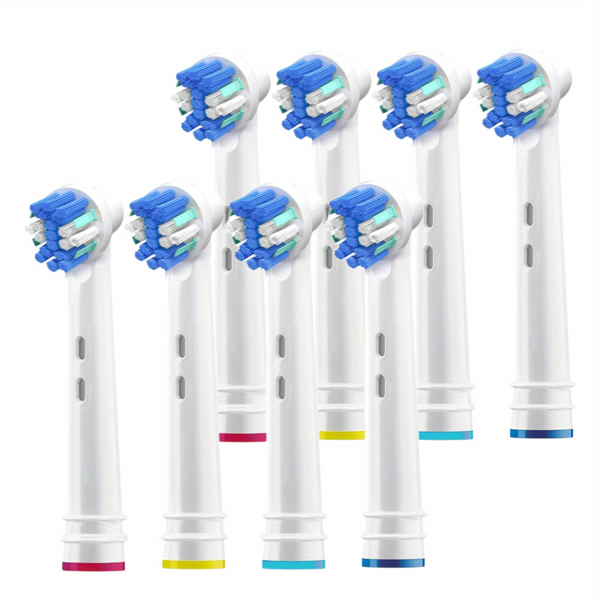 Têtes de brosse à dents de rechange compatibles avec Oral-B, 4/8/12 pièces têtes de brosse à dents électrique têtes de brosse pour Oral B remplacement Hea: WHITE