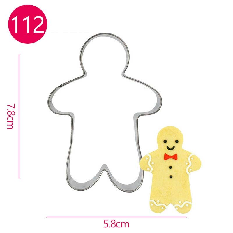 Kerstboom Sneeuwpop Cookie Cutters Candy Fondant Cookie Cutters Rvs Suiker Ambachtelijke Bakken Gebak Biscuit Mallen