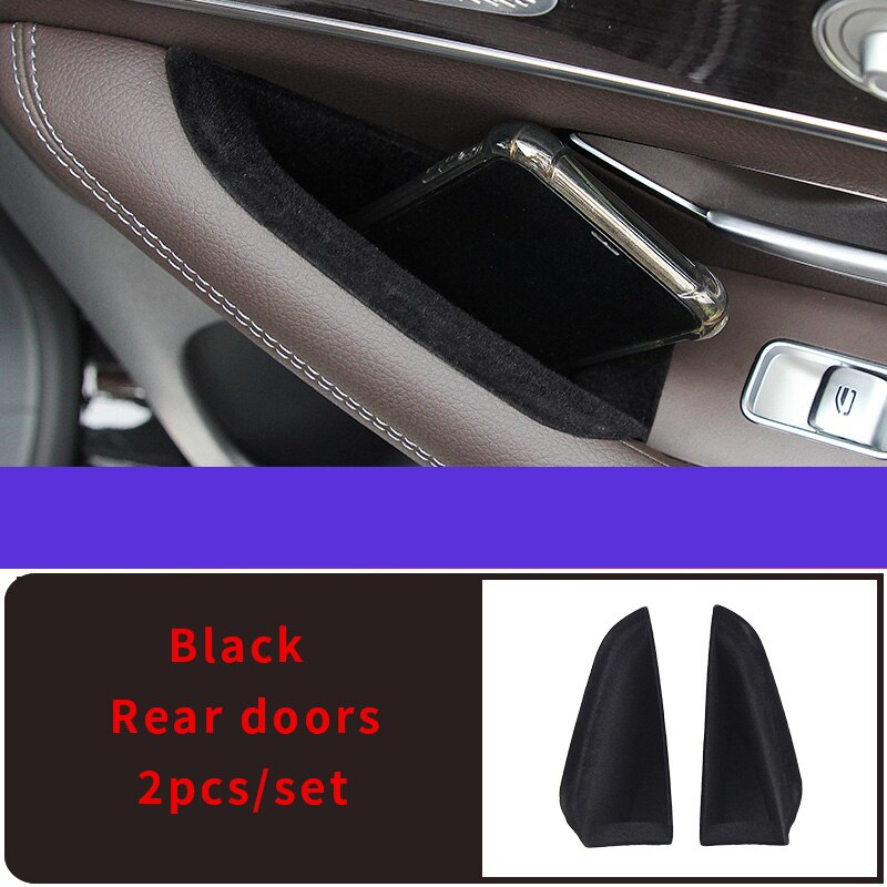 Door storage box for Mercedes gle w167 gls w167 x167 gle carbon gle gle 350/amg 450 500e amg ixterior accessories: black rear 2pcs