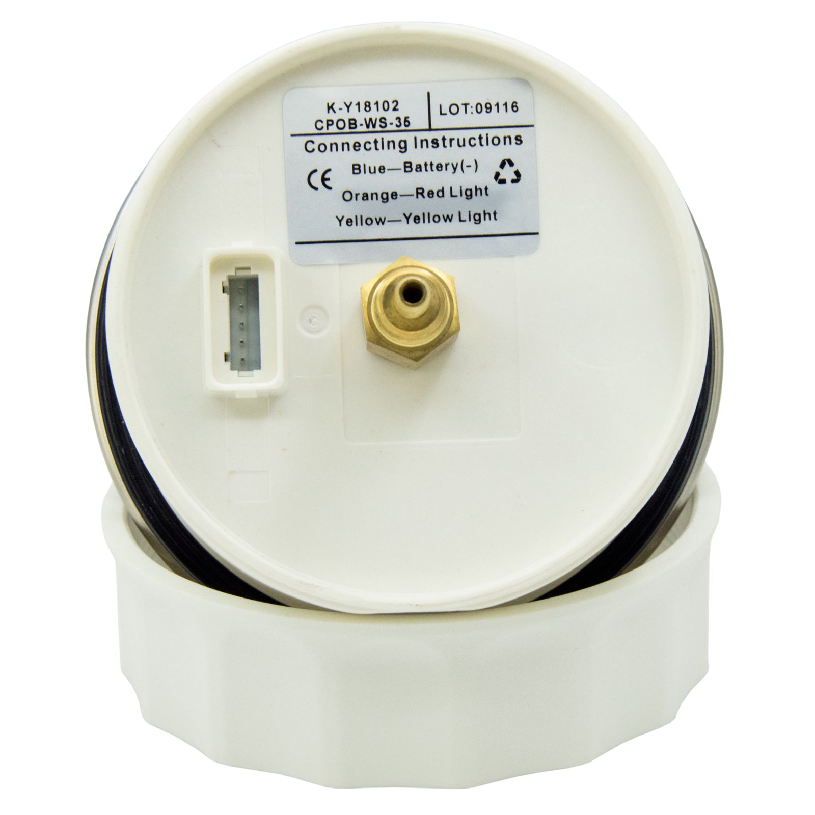 Kus båd speedometer gauge marine speed meter hvid ansigt 12v/24v 0-35 mph 85mm
