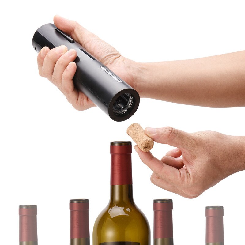 Juego de sacacorchos eléctrico multifuncional para hombre, caja de con cuchillo de aluminio para verter vino, accesorios de cocina para vino,