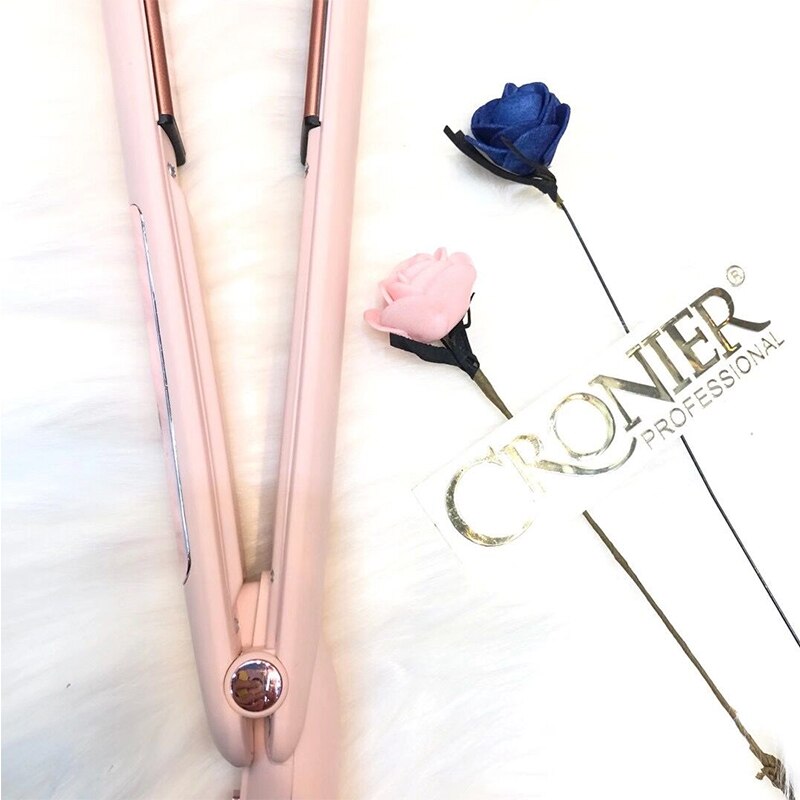 up to 980℉ smooth ceramic hair straightener flat iron straightening hairdressing tool LCD digital reminder 100-240v