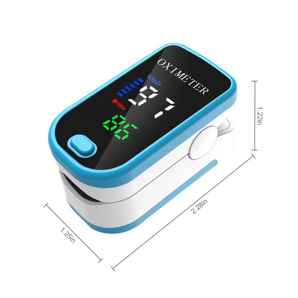 Blod ilt finger puls spo 2 puls måling digital fingerspids oximeter iltmætning meter finger monitor bærbar