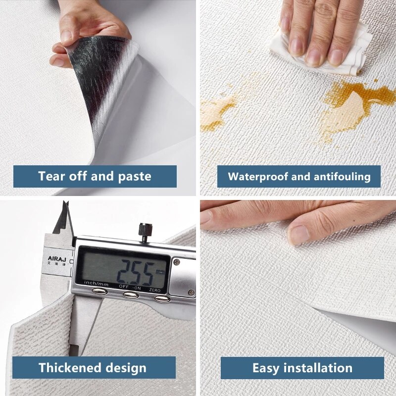 3D Wallpaper 2.8MX50CM Self-Adhesive Waterproof Furniture Stickers Kitchen Bathroom Decoration 3D Wall Stickers Home Decoration