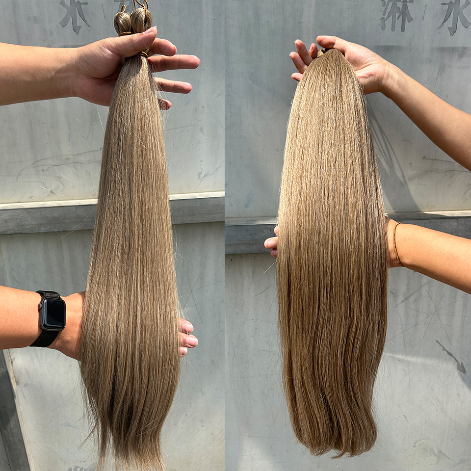 Gerade Pony Haar Bündel Häkeln Zöpfe Haar Synthetische Flechten Haar Ombre Braun Weiche Häkeln Haar Erweiterungen: P1B/27