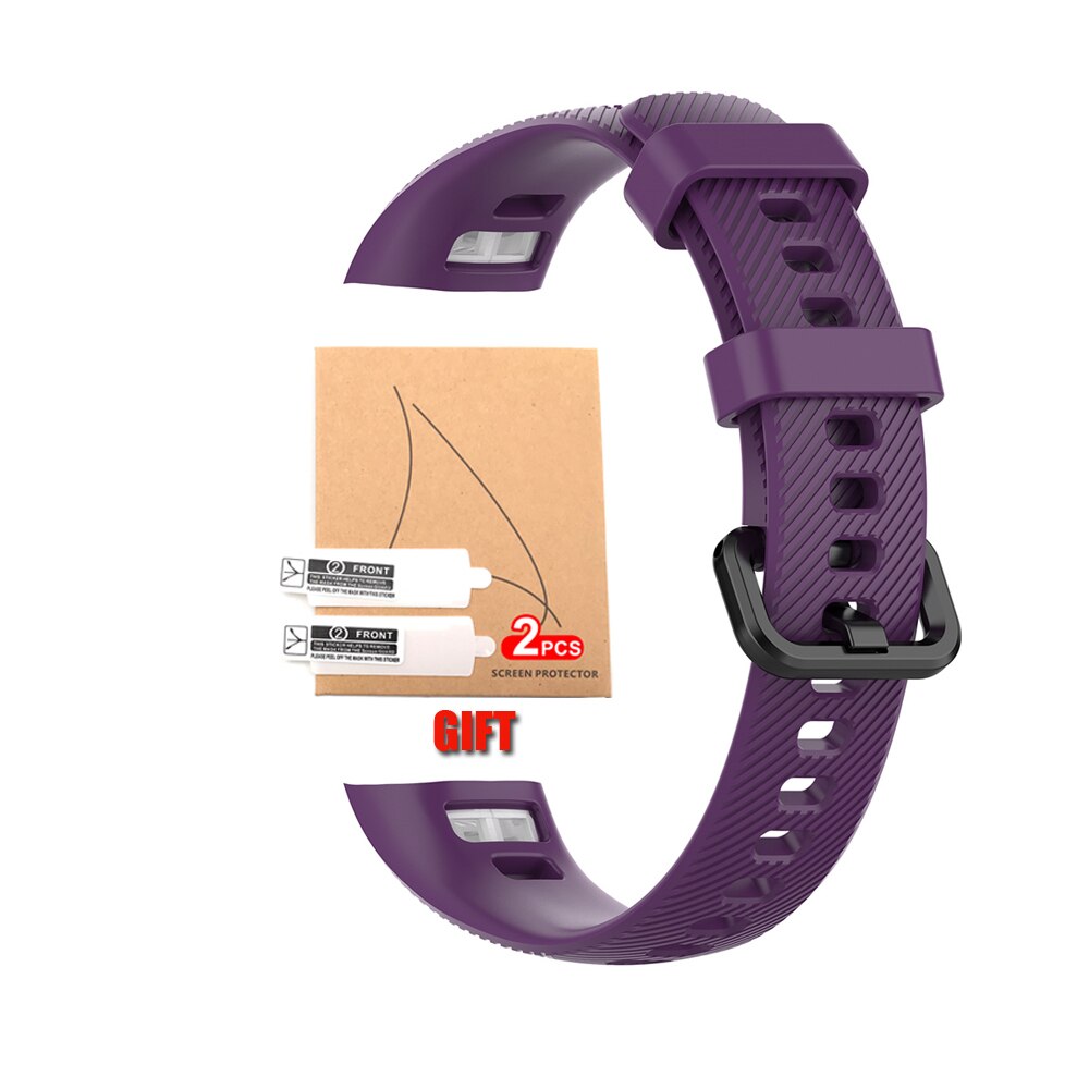 Zerobreak tira de pulso para honra banda 5 silicone substituição cinta para honra banda 4 pulseira para honra banda 5 pulseira: Purple