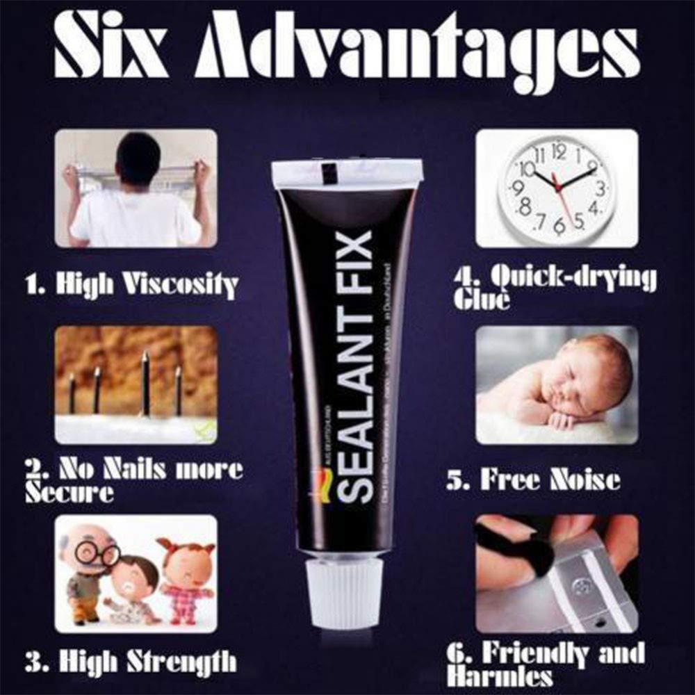 2Pcs 6g Waterproof Glass Glue Polymer Metal Adhesive Sealant Fix Quick Drying Waterproof Glue for Glass Polymer Metal Tool