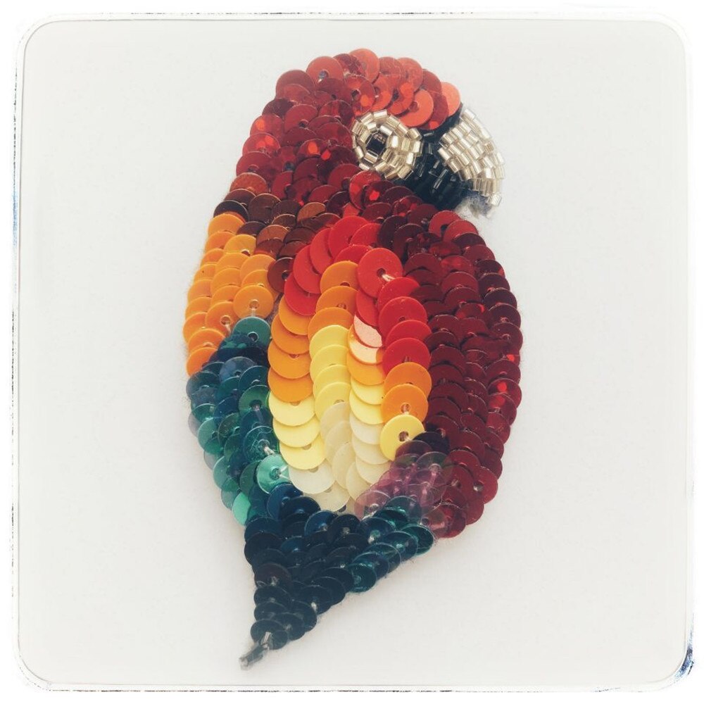 Papegøje broderi broche 5d specielt formet maleri broderi håndarbejde cross craft stitch kit diy