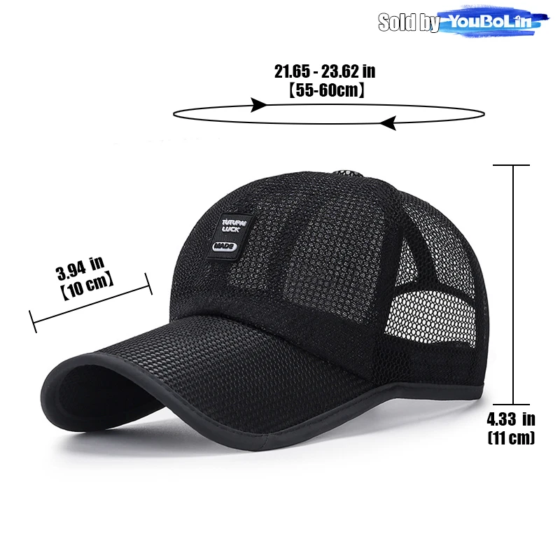 summer outdoor extended brim sunshade mesh hat sun protection baseball cap summer large brim breathable hat
