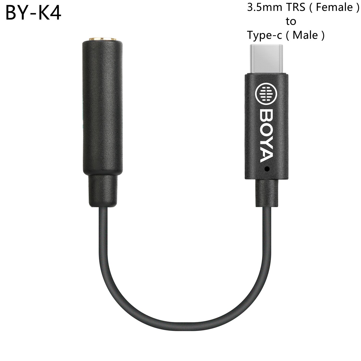 BOYA – câble adaptateur de Microphone, BY-K1-K9 mm TRS vers Lightning/type-c, Audio pour téléphone Apple Android, accessoires de ligne de données 3.5m, 0.1: BY-K4