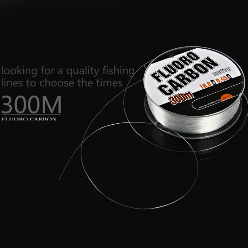 Hilo de pescar de 300M, accesorios de pesca, superpotencia, fuerte, recubierto de fluorocarbono, monofilamento, hilo de pescar líder