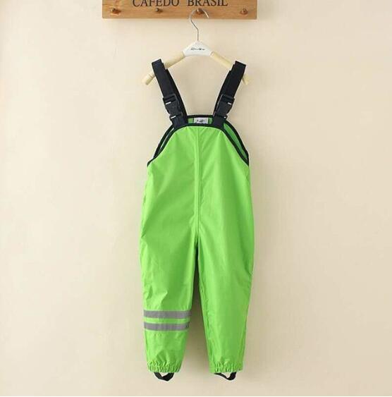 Meisjes Jongen Waterdichte Overalls Katoen Gewatteerde Broek Outdoor Broek Duitse Kid Winddicht Broek Regen 98-128 Europese Maat: ALBB011 Green / 7T