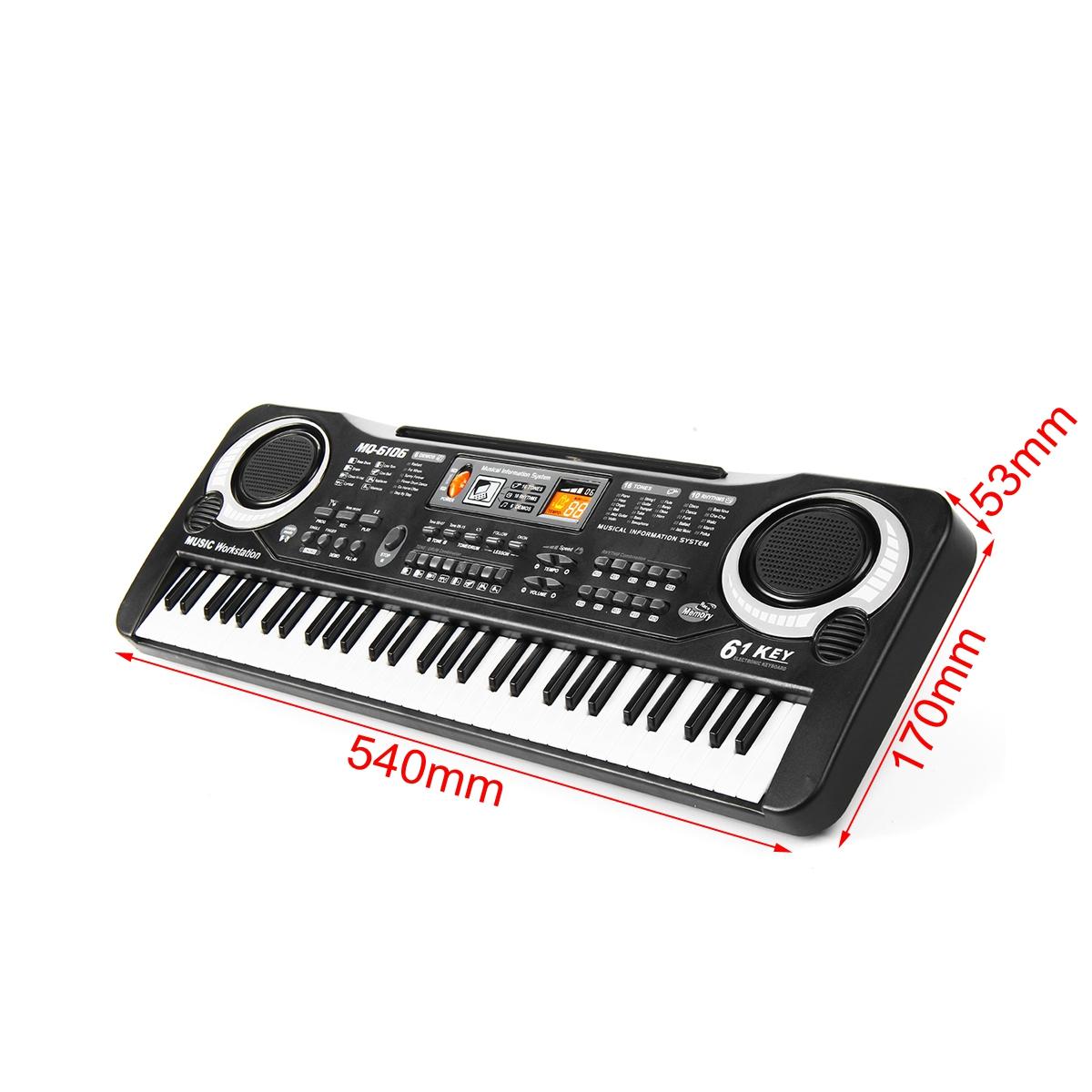 61 Keys Electric Piano Keyboard With Microphone Digital Music Key Board Children Musical Instrument