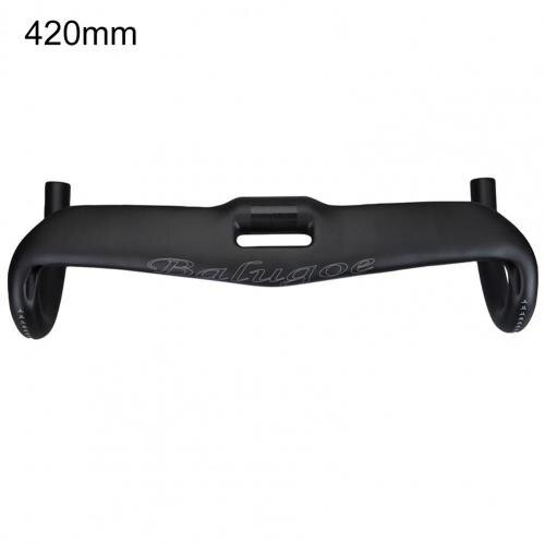 Balugoe Bicycle Bar Mountain Bike Bicycle Curved Handle Carbon Fiber Handle Integrated Bending Handl: Black 420mm