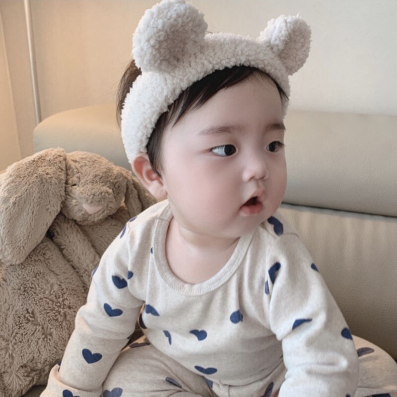 Copricapo stile orecchio cartone animato invernale per bambini fascia per capelli in agnello fascia per bambini bambini ragazze ragazzi accessori per capelli carini