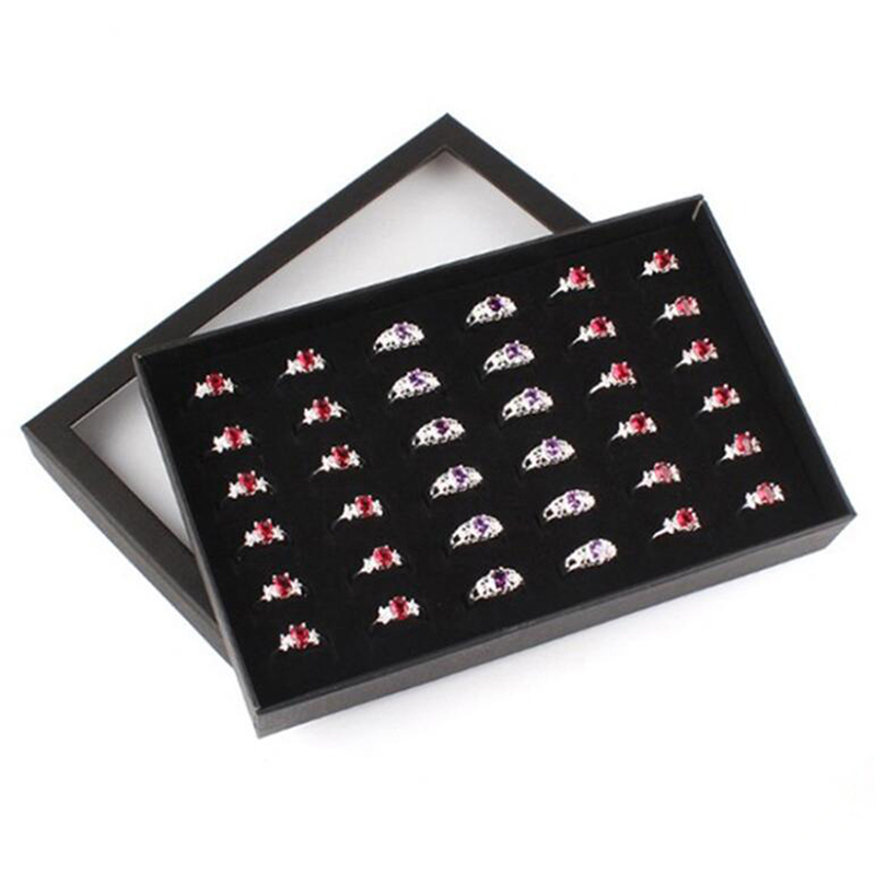 36 Sleuven Ringen Doos Opbergdoos Met Transparant Deksel, Multifunctionele Oorbellen Sieraden Display Doos Houders Sieraden Opbergdozen