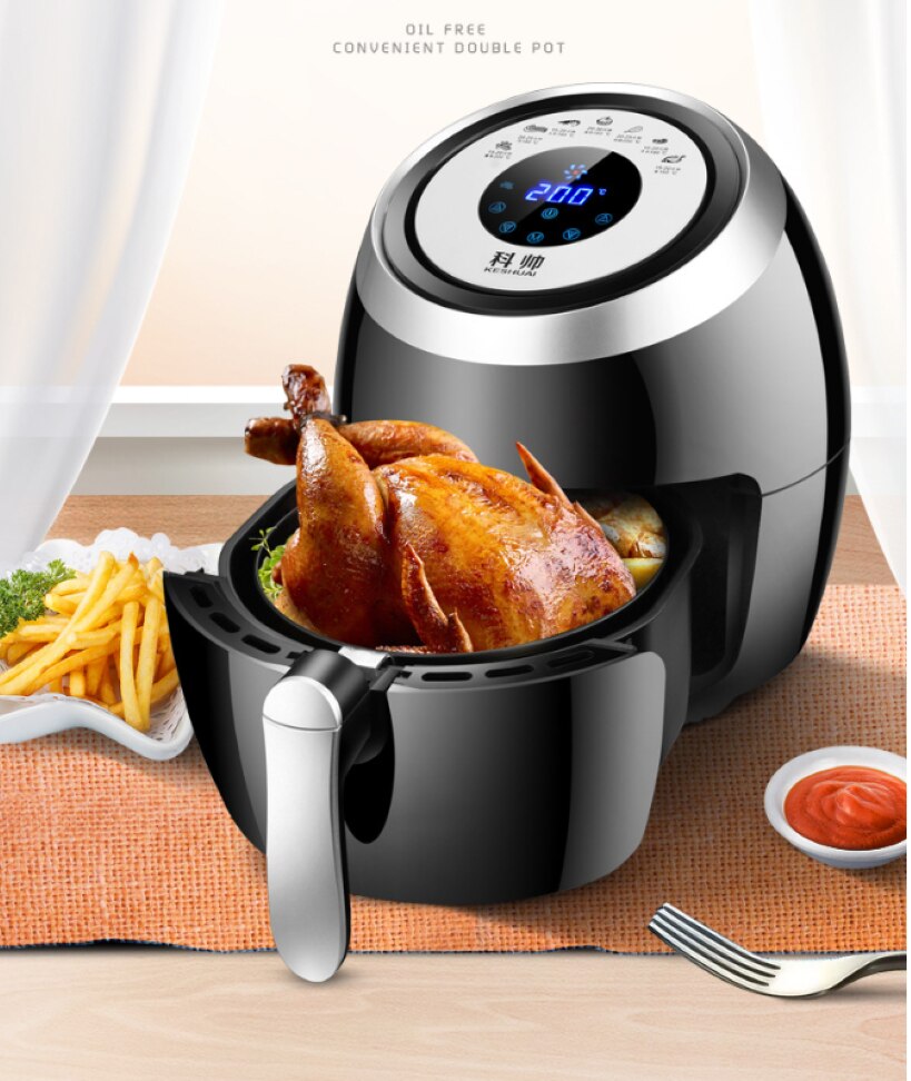 3.6L Digital Air Fryer Electric 7 Program Functional Oven Smokeless No Oil LCD Display 220-240V or 110-120V 1500W Power