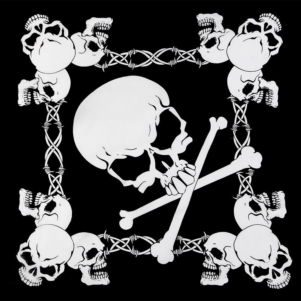 Pañuelo de calavera negro para hombre, pañuelo de Hip Hop, , novedad de