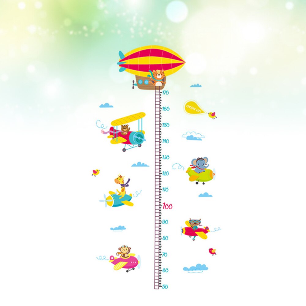 1PC Cute Funny Cartoon Animal Height Measure Sticker for Nursery Bedroom