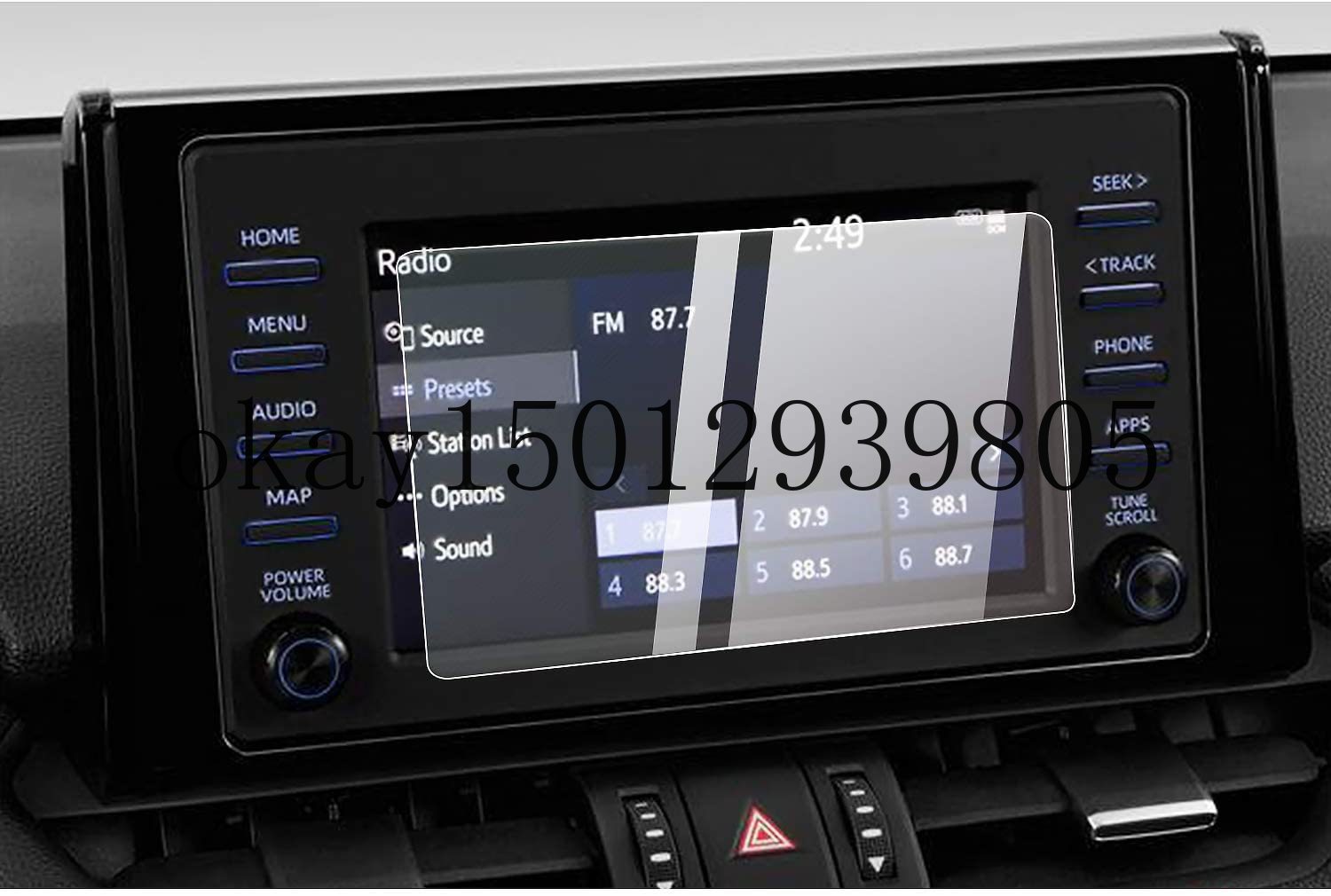 Auto Screen Protector Center Control Navigatie Touchscreen Protector Voor RAV4 , gehard Glas Hd Krasbestendigheid (7Inch)