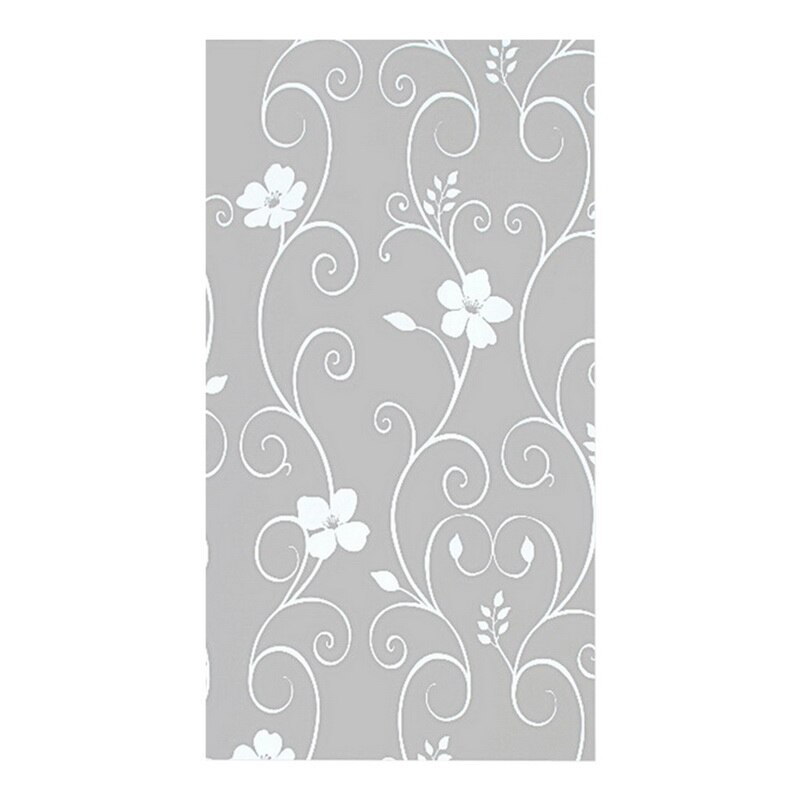 Frosted Privacy Window Film Pattern Self-adhesive Static Cling Glass Film Anti-UV Window Sticker For Bathroom Bedroom Livingroom: B