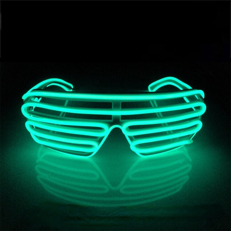 LED Luminous Glasses Halloween Glowing Neon Christmas Party Bril Flashing Light Glow Sunglasses Glass Festival Supplies Costumes: Green