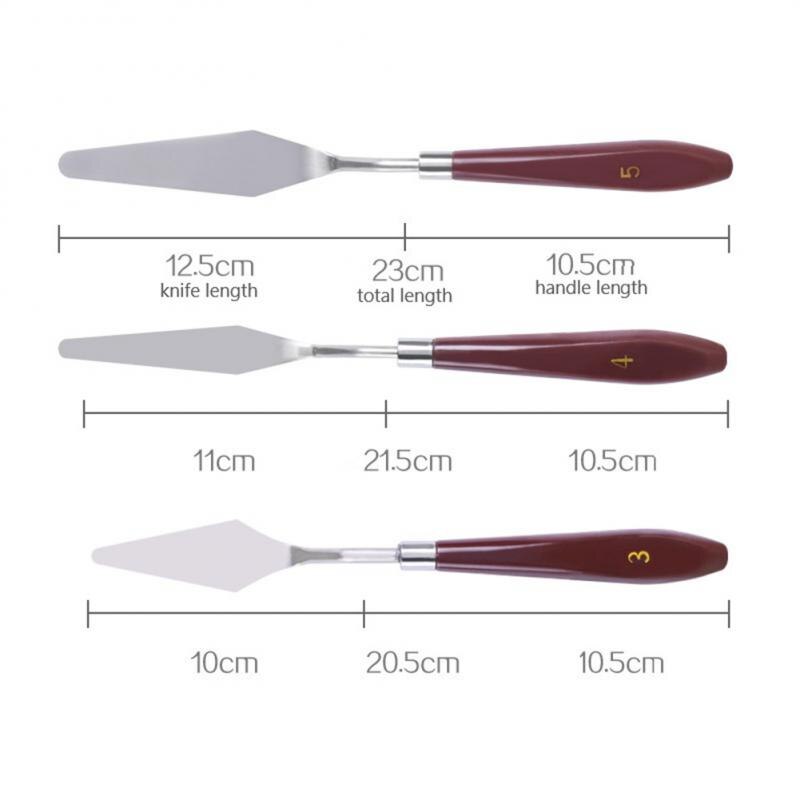 Stainless Steel Oil Painting Knives Artist Crafts Spatula Palette Knife Oil Painting Mixing Knife Scraper Art Tools For
