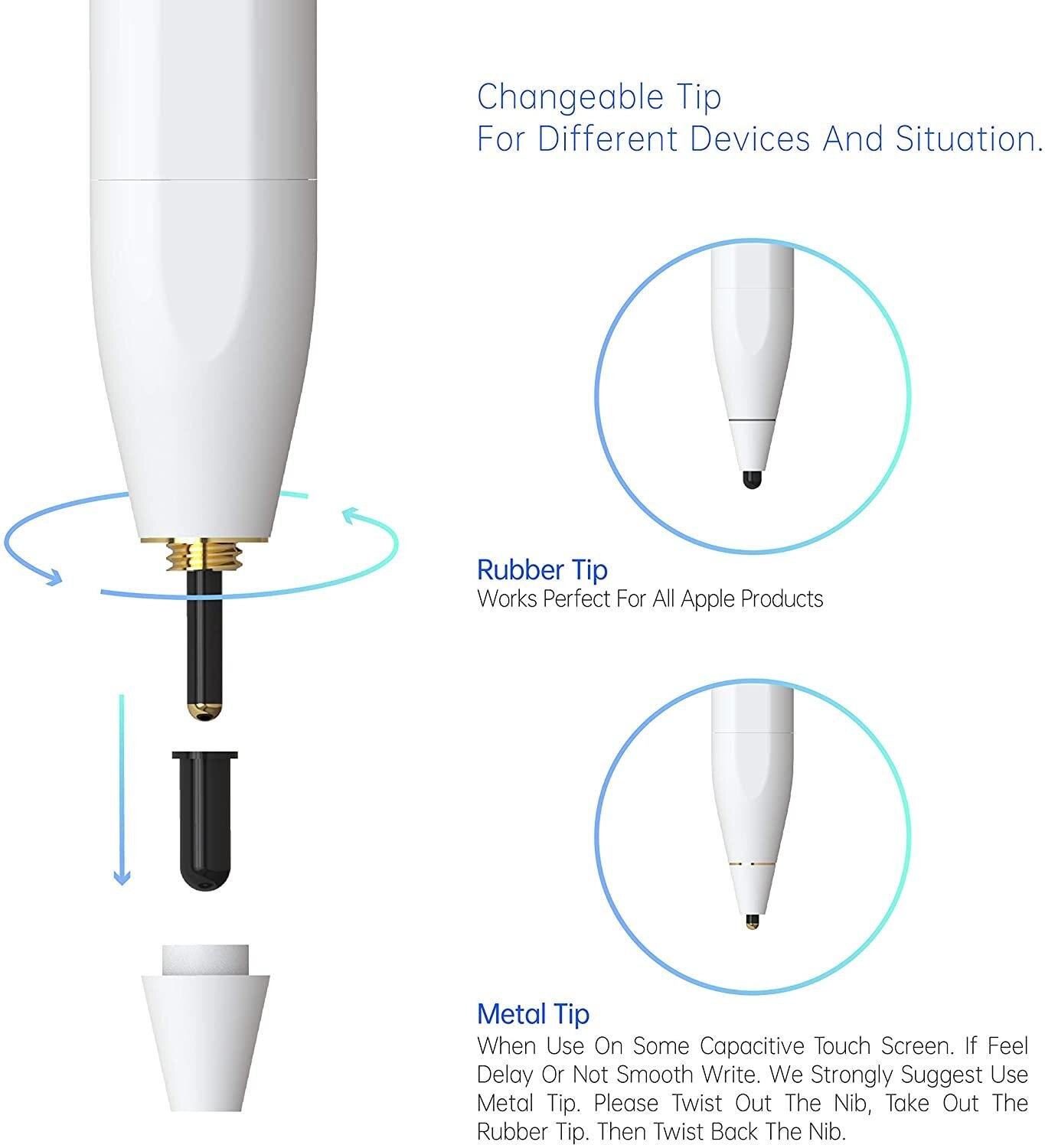 For Apple Pencil Touch Stylus Pen for Apple iPad 10.2 Air 2 3 4 5 10.9 Pro 10.5 Pro 11 12.9 9.7 5th 6th 7th 8th mini 1 2 3 4 5 6