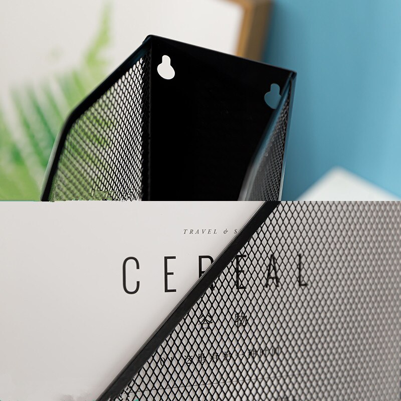 Black Silver Magazine File Holder Metal Mesh Bookends Desktop Organizer Shelf Grid Document Book Holder Support Stand Storage