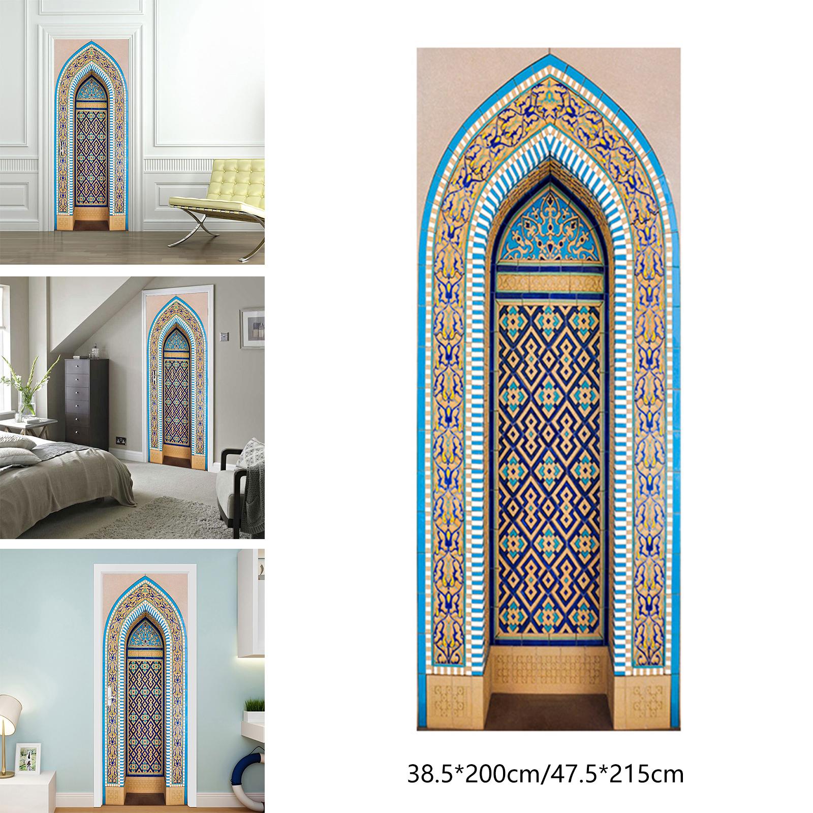 PVC Door Stickers Wallpaper Art Mural Wall Mural for Bookcase Home Decor