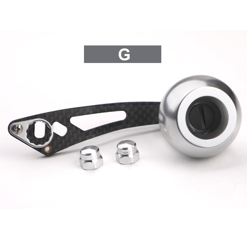 ROLLFISH Fishing Reel Handle Rocker Arm Carbon Fiber Light Weight 28g Ergonomic Multicolor Fishing Tools Accessories: WHITE