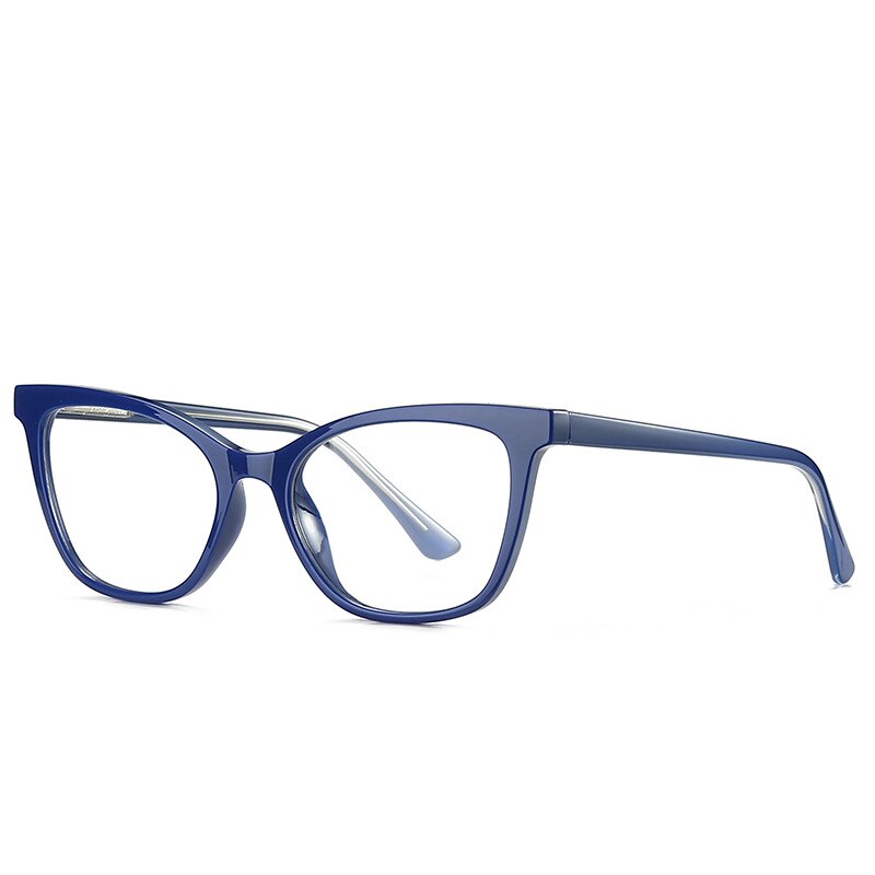 49265 Square Plastic Titanium Glasses Frames Anti Blue Light Men Women Optical Computer Glasses: C4Blue