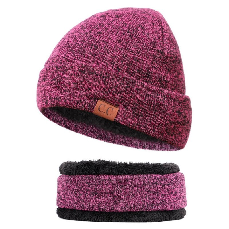 3 unids/set gorro de lana de invierno, calentadores de cuello de bufanda, conjunto de guantes de punto para mujer hombre esquí al aire libre deportes NE