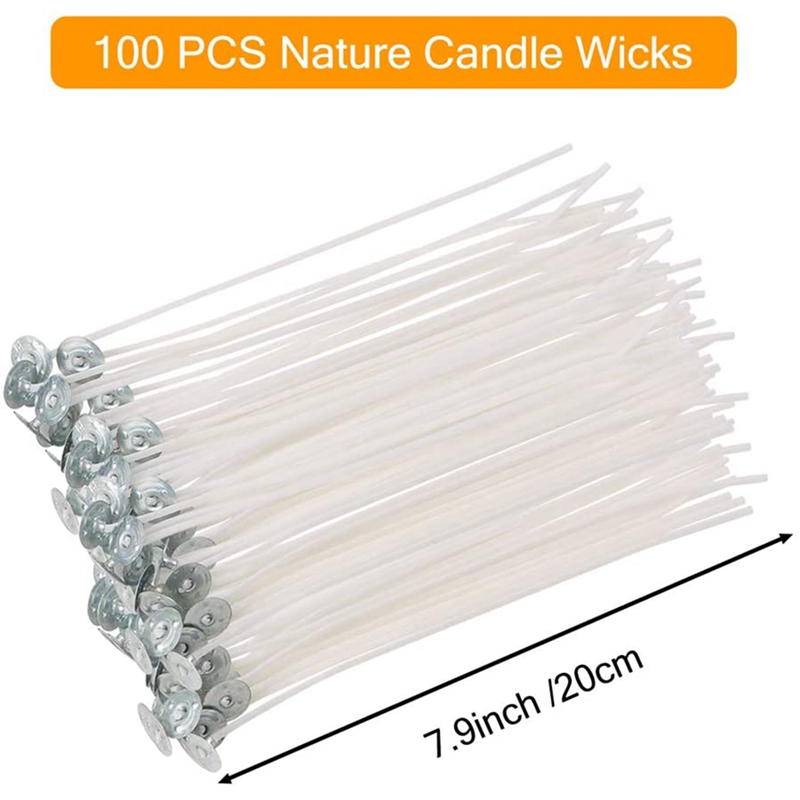 Candle Making Kit,DIY Candles Craft Tools with 8x Colors Wax Candle Dye,100x Candle Wicks,100x Candle Wicks Sticker