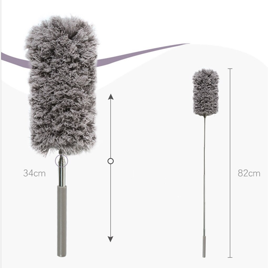 Plumeau anti-poussière en microfibre, outil de nettoyage de pare-brise de voiture, à longue poignée réglable