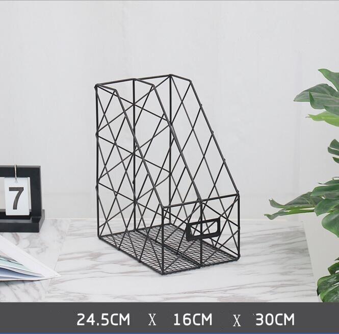 Luksus metall bokhylle magasin holder kontor skrivebord arrangør bokstøtter hjem aviser hylle samling dekorasjon dokumenthylle