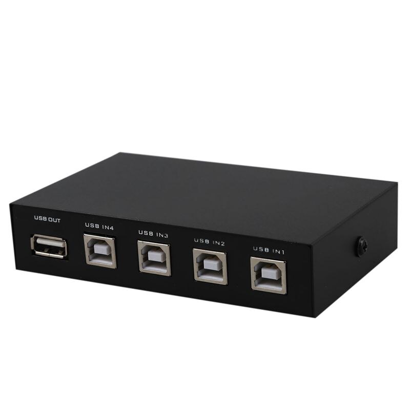 Mini 4 puertos USB escáner de impresora compartir interruptor compartido divisor caja Hub