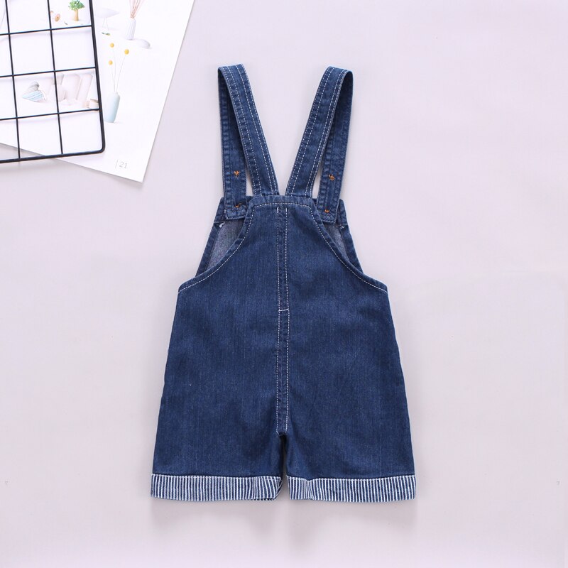 DIIMUU Arrivel Baby Clothing Summer Shorts Overalls Cartoons Casual Printing Denim Jumpsuits Kids Clothes Suspender Pants