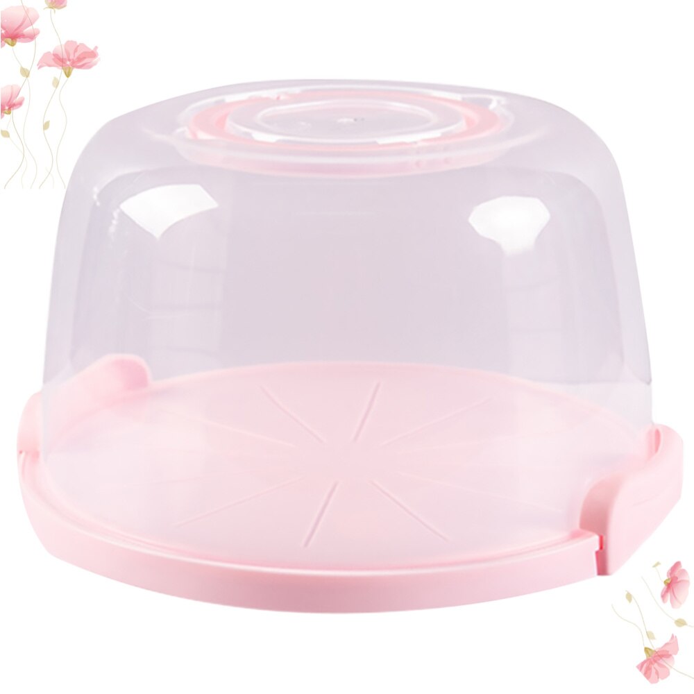 8 Inch Taartdoos Draagbare Handheld Cake Verpakking Voedsel Storage Case Verse Houden Container Met Deksel (Roze): Default Title
