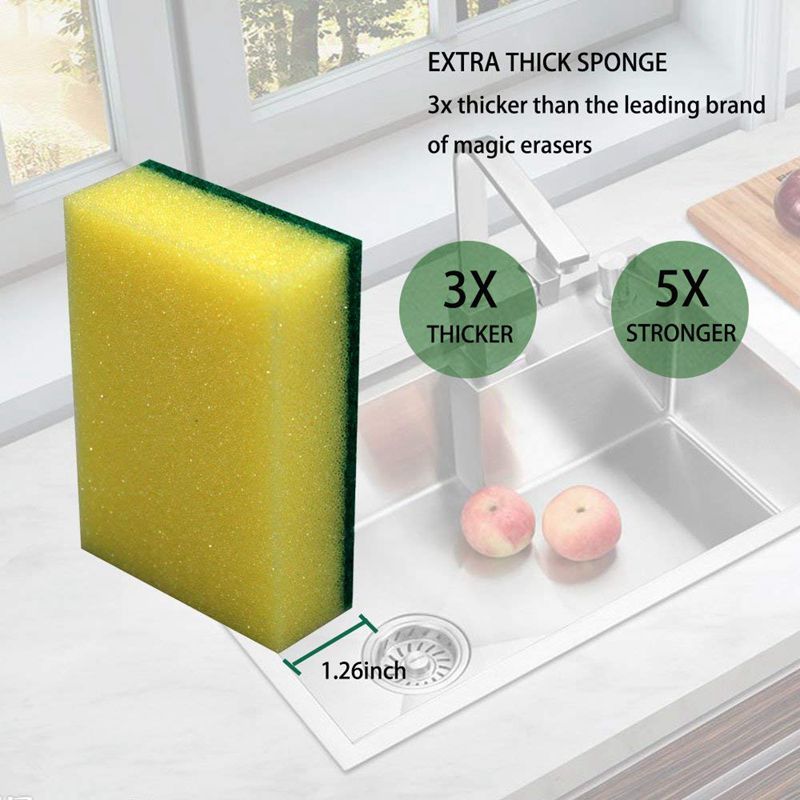 Raskaat monikäyttöiset puhdistussienet hankaavat naarmuuntumattomia sienenpesuastian sieniä käytettäväksi keittiöissä, kylpyhuoneissa, autoissa ja hajuttomina