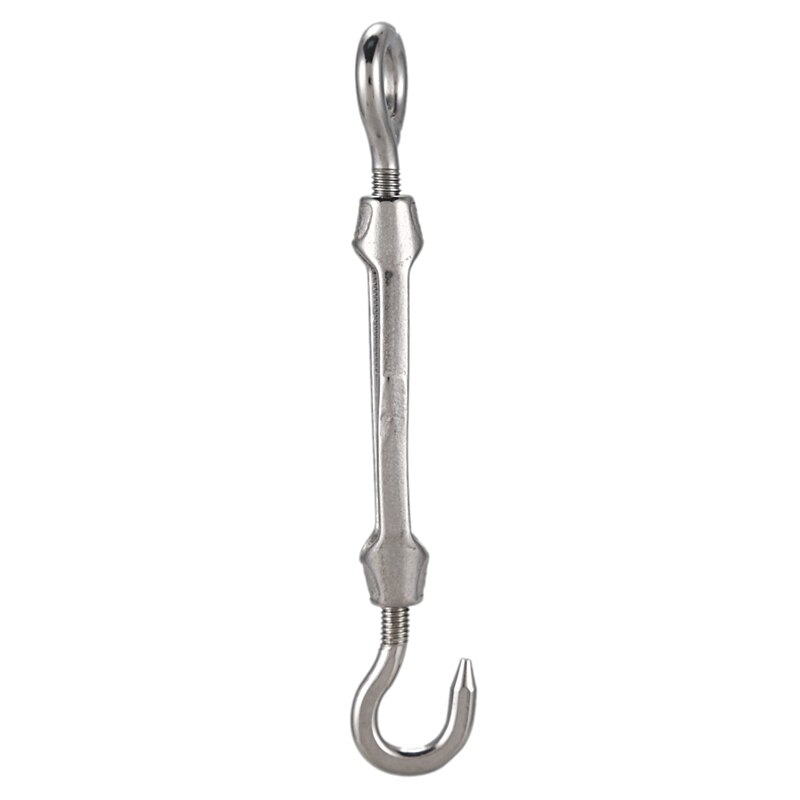 25 Pcs 4Mm Wire Rope Cable Thimbles Silver & 5 Pcs Hook Eye Turnbuckle Wire Rope Tension