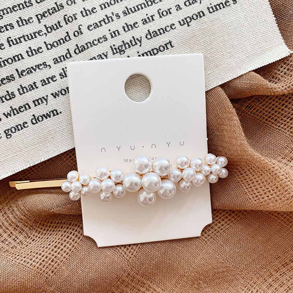 1/2PC Perle Metall Haarspangen Frauen Haar Clip Haarnadel Mädchen Haarnadeln Haarspange Hairgrip Bobby Stift Haar Zubehör neue: 1