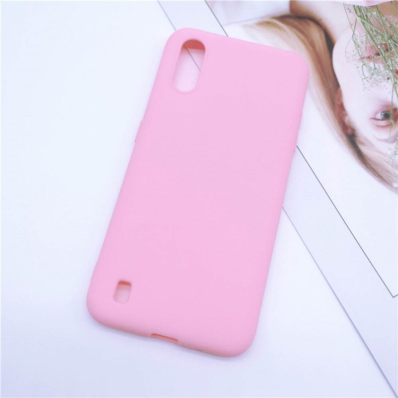 Case Voor Samsung A01 Case Soft Silicon Back Cover Voor Samsung Galaxy A01 GalaxyA01 Een 01 A015 5.7 Inch Coque bumper Leuke: Pink