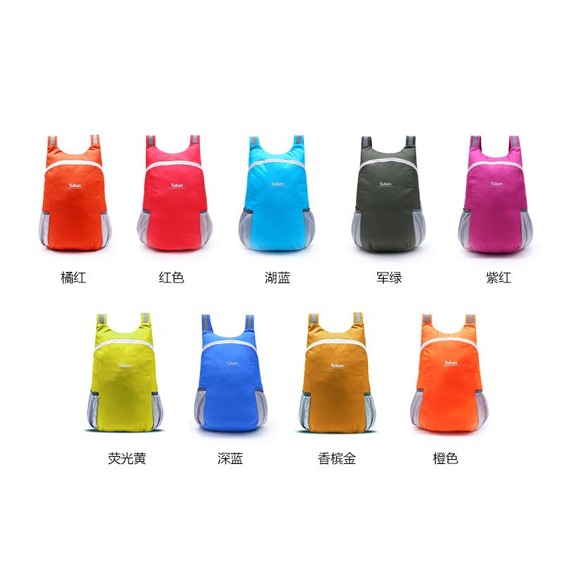 Sac à Dos Pliable Ultra Léger, Sac à Dos De Randonnée Imperméable Et Pliable Pour Homme Et Femme, Sac à Dos De Voyage Et De Camping, Noir, Grand