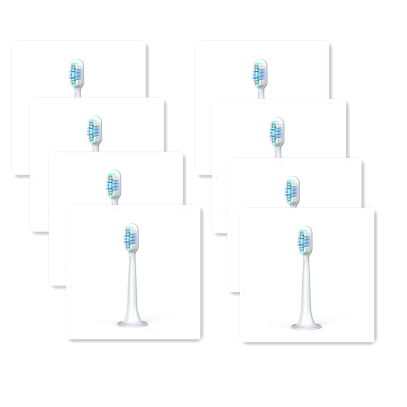 Cabezales de cepillo de dientes eléctrico Xiaomi Mijia Sonic, repuesto de alta densidad para blanqueamiento 3D, T300, T500, 8 Uds.: 8pcs t300 t500 bule
