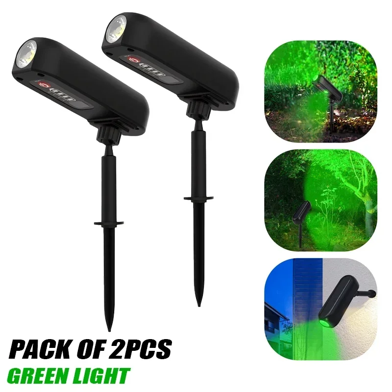 Outdoor Solar Spotlights IP65 Waterproof Adjustable Solar Landscape Spotlights 2 Modes Solar Uplights for Trees Garden Pathway: changeable