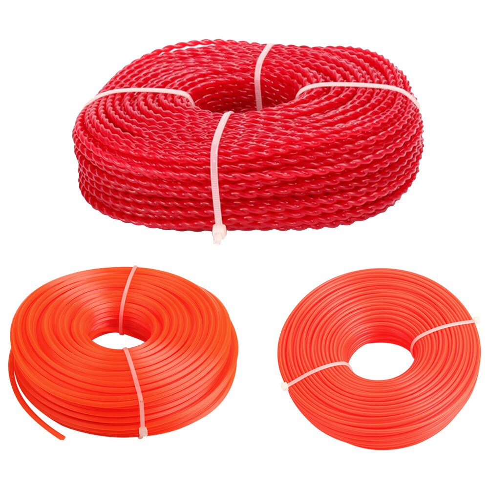 3mm 70m Lawn Mower Nylon Rope Grass Trimmer Line Grass Trimmer Line Strimmer Brushcutter Cord Round/Square Roll Grass Rope Line